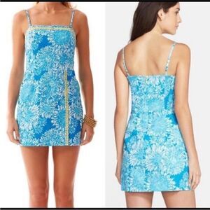 Lilly Pulitzer Blue Sunflower Print Jesse Shorts Romper| Size 10